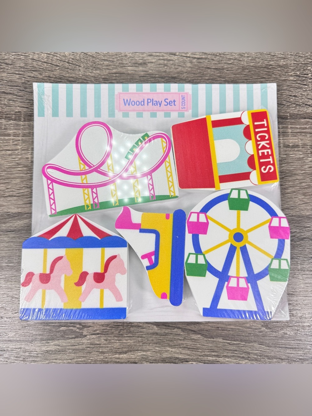 NEW Target Bullseye Playground Carnival Wood Blocks